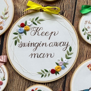 Custom Hand-Embroidered Hoop Art | Personalized Text and Designs | Unique Wall Decor & Gifts | Handmade Gifts